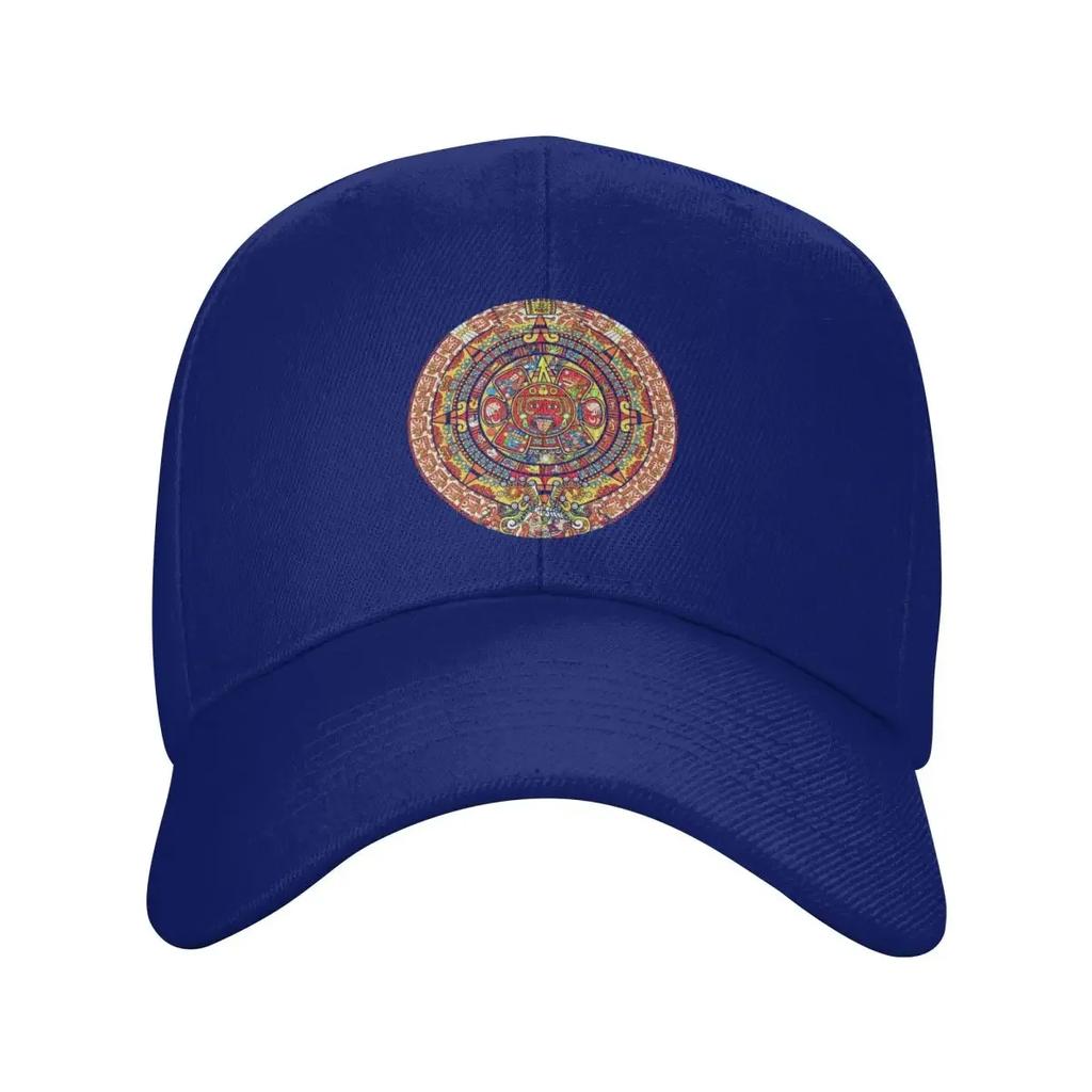 New Custom Fashion Unisex Mexico Maya Aztec Calendar Baseball Cap Adult Adjustable Dad Hat Unisex Women Outdoor Snapback Caps
