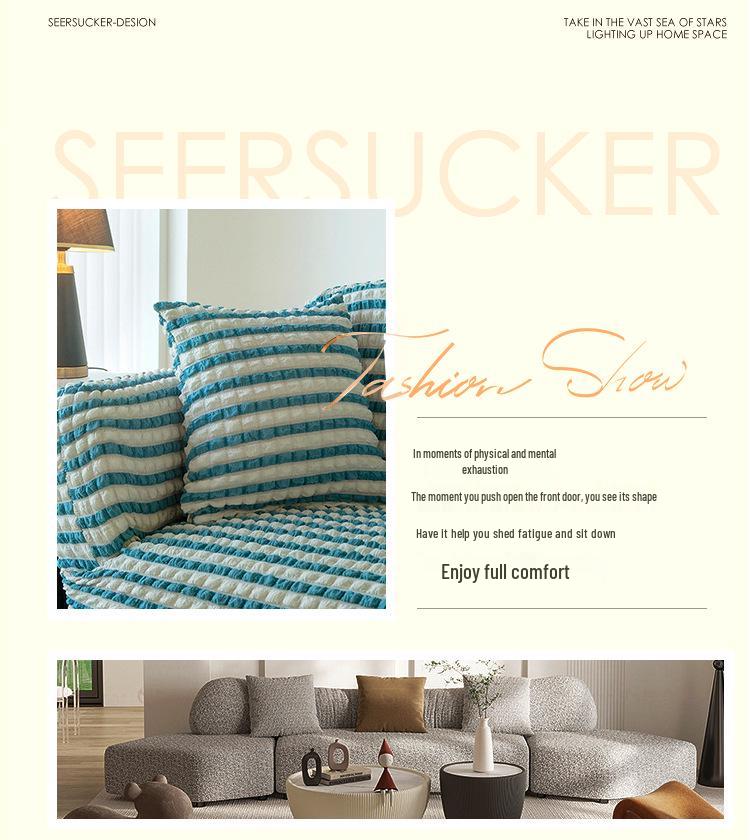 Anti-Slip Lace Gauze Sofa Cover - Thickened, Dustproof, All-Season Protection
