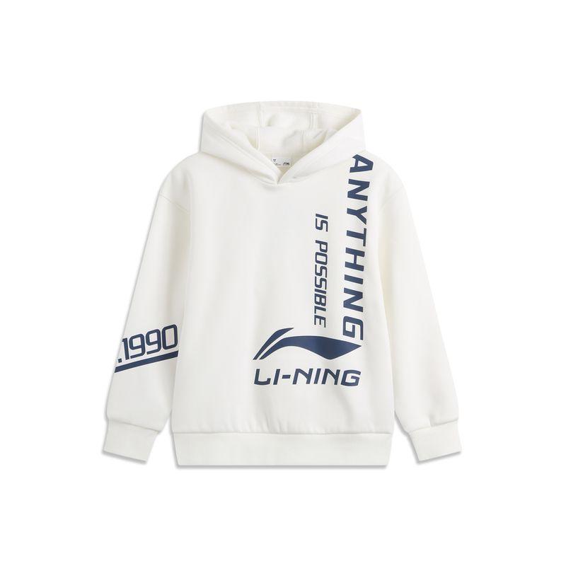 

Li Ning Heattech Осень и Зима Молодежный Подростковый Свитшот Milky White (Fleece-lined) 110cm