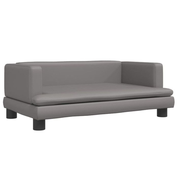Canapé pour enfants gris 80x45x30 cm similicuir