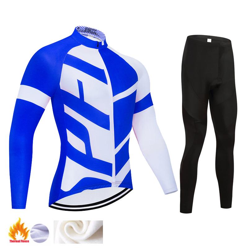 2025 Winter Thermal Fleece Cycling Jersey Set Mens Mountian Bicycle Clothes Wear Ropa Ciclismo Racing Team Bike Cycling Clothing