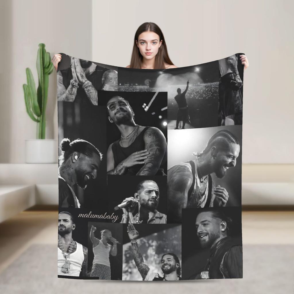 Maluma Rapper Decke Qualität Weich Überwurfdecke Winter Mädchen Jungen Sofa Bett Lustige Bettdecke