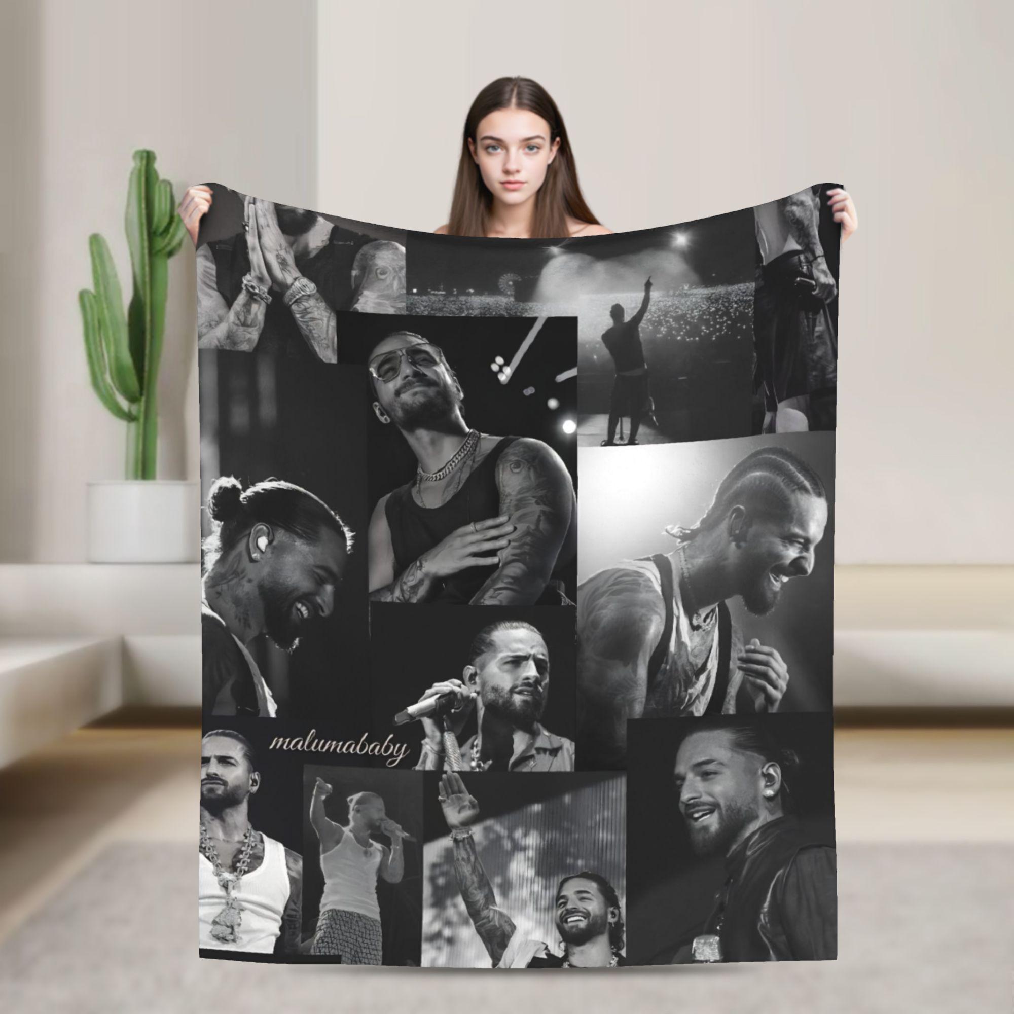 

Maluma Rapper Blanket Soft Warm Print Plush Throw Blanket For Kids Adult Couch Chair Sofa Bed Flannel Bedspread Bed Cover 75x90cm