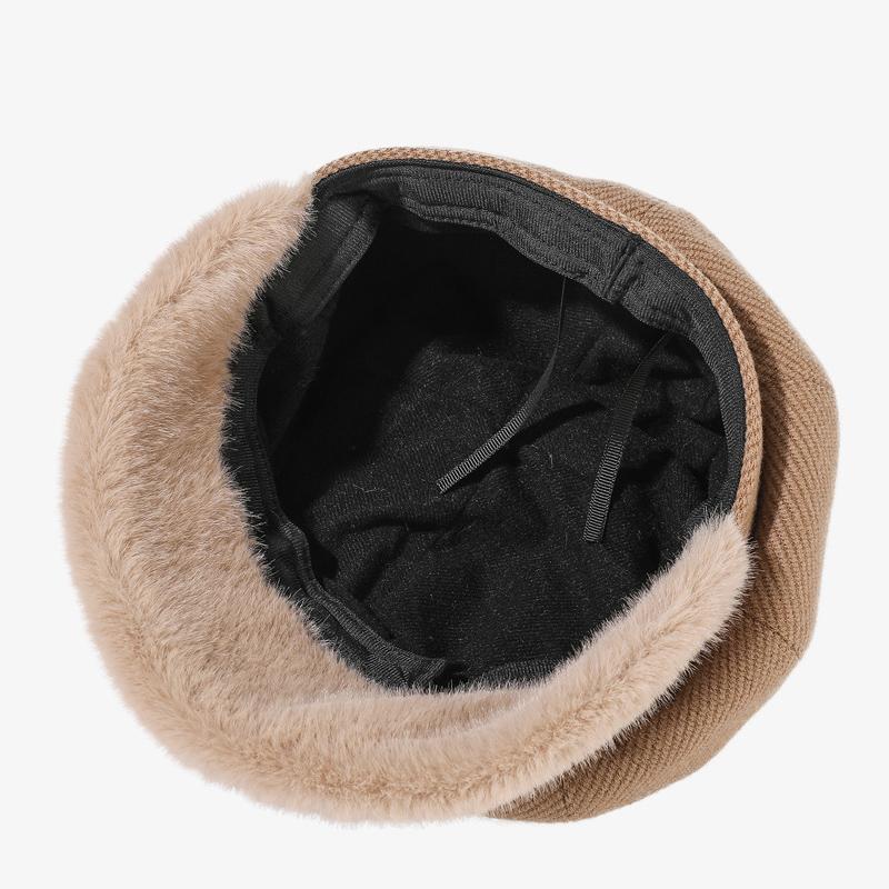 Women Winter Velvet Newsboy Cap Beret Painter Visor Casquette Caps