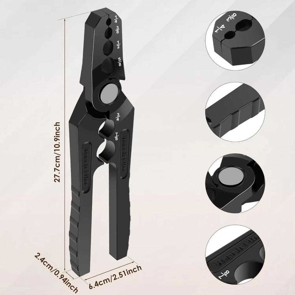 CT-301 Copper Tube Rounder Diameter 1/4  3/8  1/2  5/8  3/4  7/8  Manual Operation Repair Plier Function Professional nero