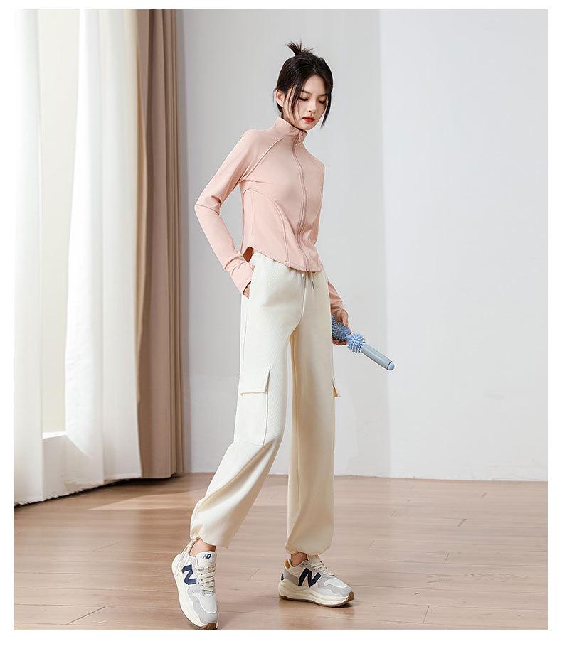 2024 Women's Outdoor Sportswear Set: Casual Gym Yoga Jacket & Loose Cargo Pants