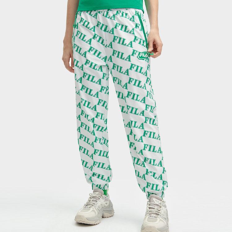 New FILA Knitted Sports Pants Women's All Over Print 2 F11W419806F-ZB