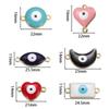 5 ks/šarže smaltované slitiny Evil Eyes přívěsek Srdce přívěsky pro DIY Náhrdelník Náramek Náušnice Přívěsky Příslušenství pro výrobu šperků