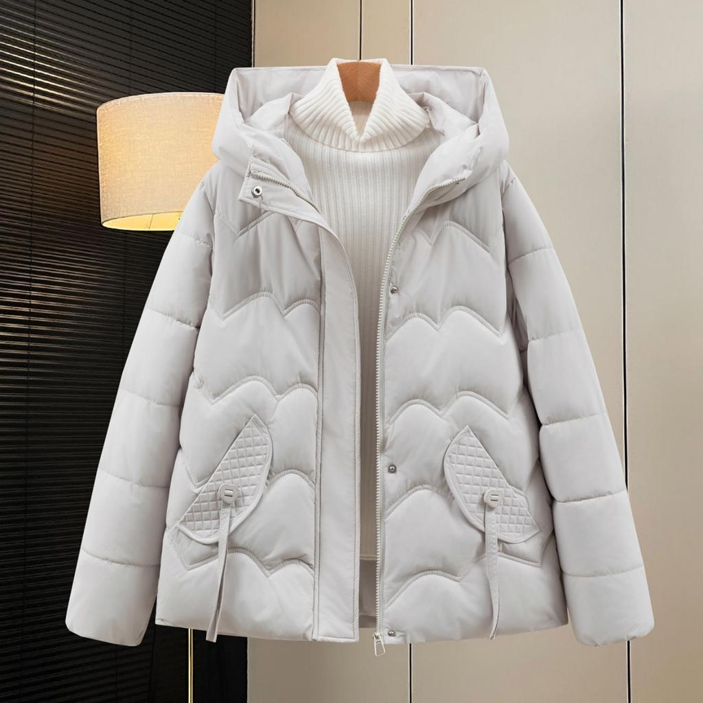 Women's Hooded Coat Ladies Winter Cotton Coat Thickened Warm Jacket