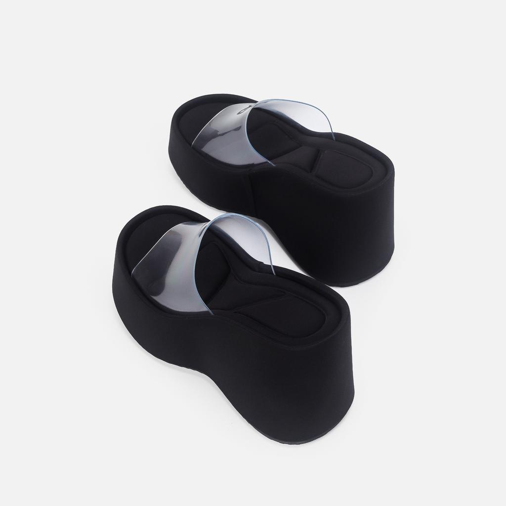 New Summer Slippers PVC Transparent Open Toe Platform Wedge Slippers Sandals Women High Heels Women's Shoes Women Shoes