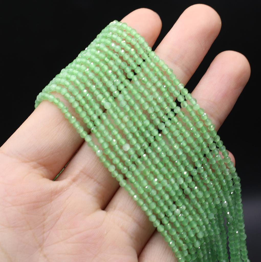 Naturstein facettierte Perlen Opal Isolation Perlen Charms für Schmuckherstellung DIY Halskette Armband Ohrringe Zubehör Größe 3 mm