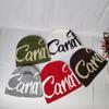 Street Letter Jacquard Knitted Hat Women's Autumn and Winter Windproof and Warm Headgear Showing Face Small Wool Hat