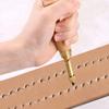 Wooden Handle Screw Auto Hole Punch Leather DIY Hand Craft Stitching Tool with 1.5-4mm Tips