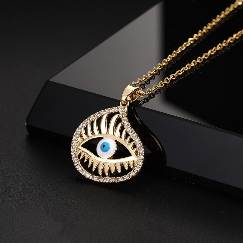 Stylish Versatile Evil Eye Pendant Necklace Personalized Eye Collarbone Chain Women's Jewelry