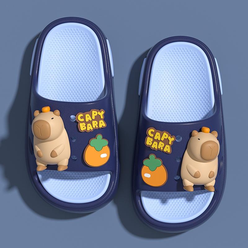 Children's summer cartoon cute sandals for boys and girls, suitable for indoor and outdoor wear, odor-resistant, non-slip, soft-soled baby slip-on