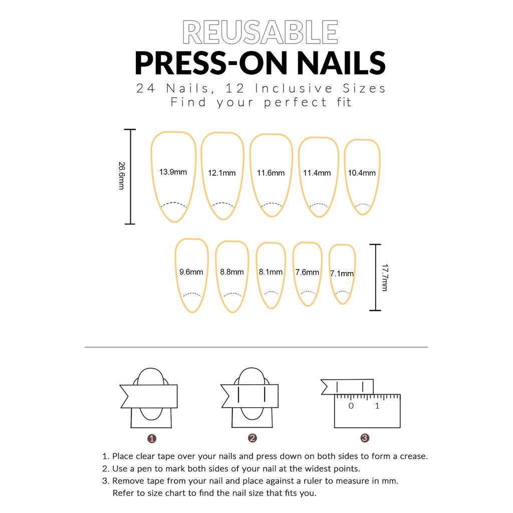 Golden Starry French Cat-Eye Almond False Nails 24 Pieces Elegant Design for Women
