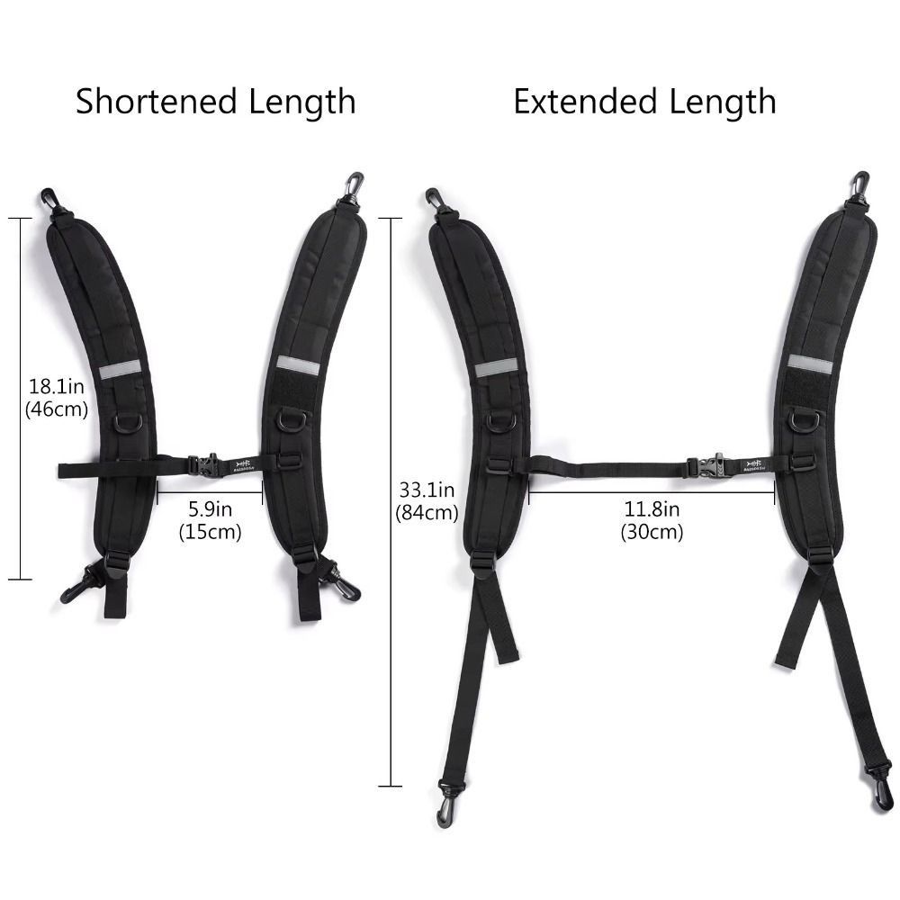 New Black Backpack Straps Oxford Cloth Shock Absorption Replacement Strap Bag Repair Parts Outdoor Sports