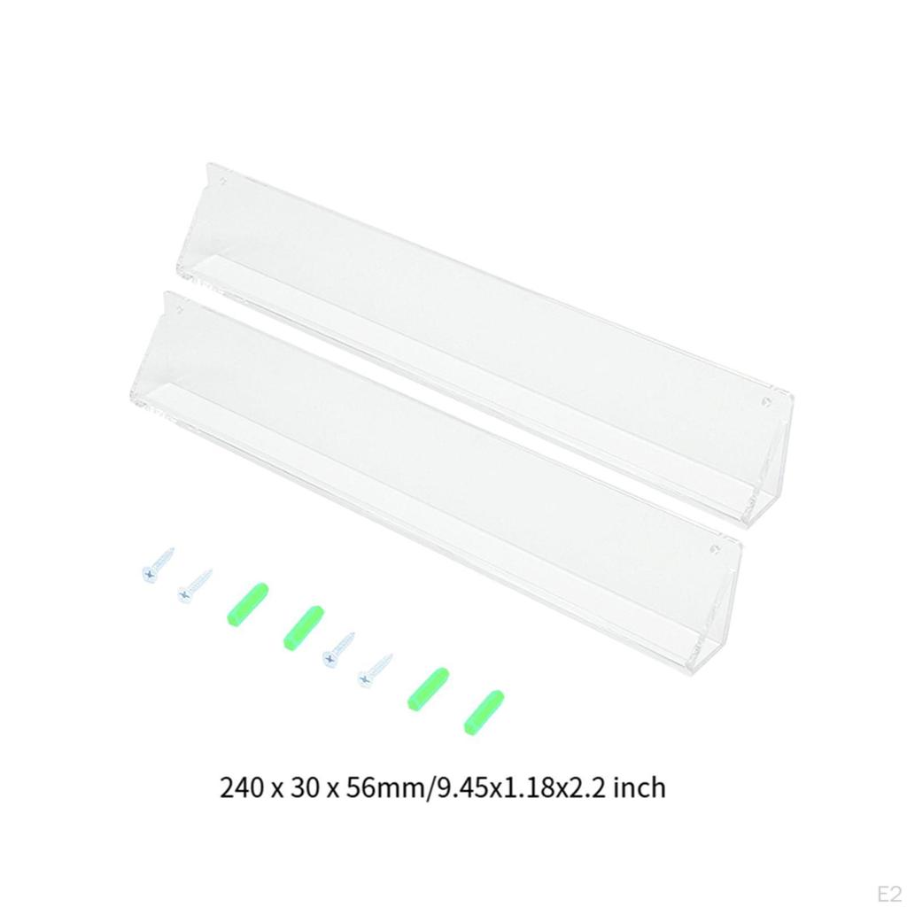 2 Card Display Holders, Sports Cards Stand Acrylic Storage Rack Wall Mounted Shelf for Trading