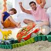 Kinder Dinosaurier Zug Spielzeug DIY Gleisbau Dino Zug Feinmotorik Kleinkinder Jungen Mädchen Pädagogisch Rennzug Spielzeug