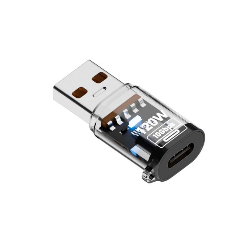 Multifunction High Speed USB to Type C Converter 120W Power Delivery 10Gbps File Transfer with Earphone Compatibilities