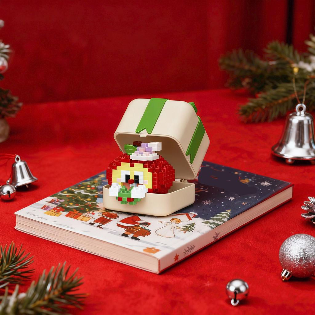 Christmas Gift Box, Cartoon Dolls, Small ParticleBuilding Block Toys
