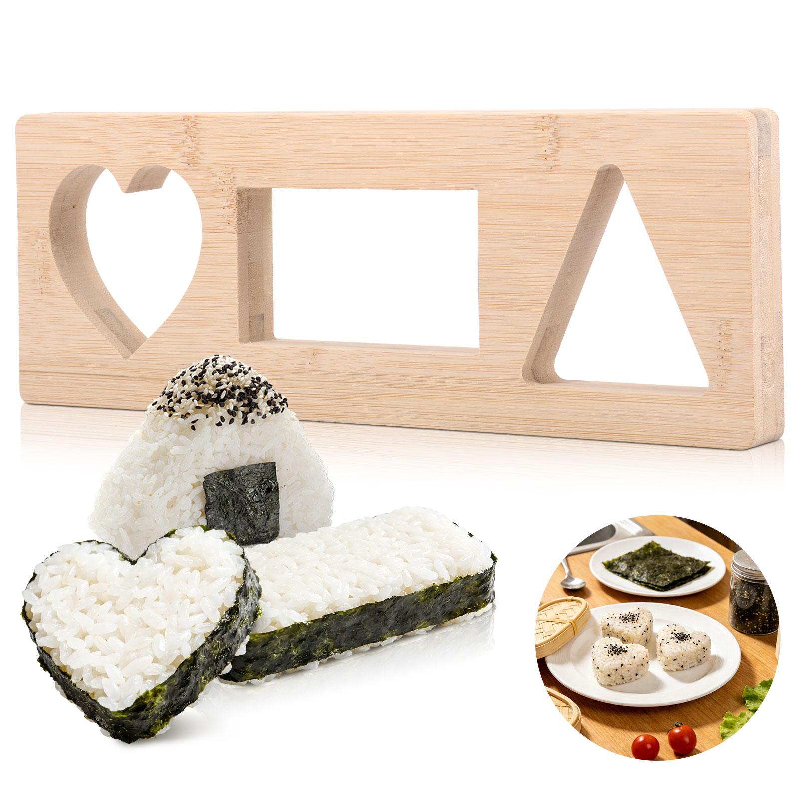 

3/5 Holes Onigiri Mold for Japanese Gift Bamboo Rice Ball Maker Mold Sushi Maker Press for DIY Bento Picnic Family Lunch/Snack