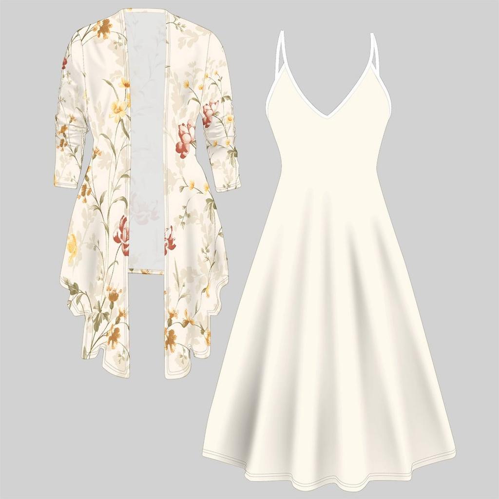 3D  Printed  Set Dress Coat ,  Single Color, Diverse Shapes  Fashion Print,suitable for Various Scene Fashion Styles