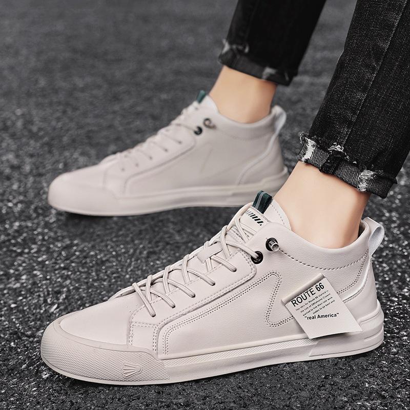 Fashion Classic Men's White Shoes, Men's Flat-soled Comfortable Casual Shoes, Outdoor Walking Shoes, Fashionable Casual Sports Shoes