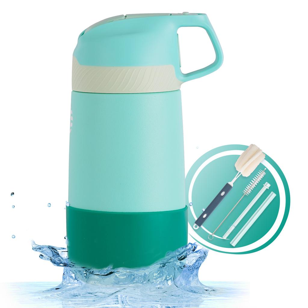 Children's 304 Stainless Steel Fashion Straw Cup Bounce Handy Student Outdoor Sports Vacuum Cup