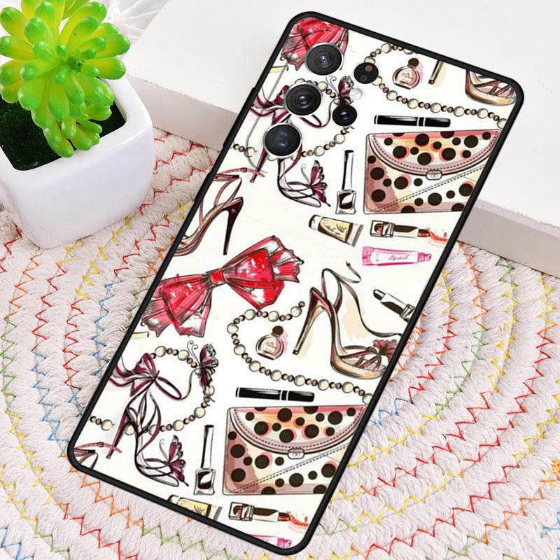 Princess Female Boss Coffee Phone Case For Samsung Galaxy Note 10 Pro S26 S25 S24 S23 S22 Ultra Plus S21 FE S20 Shockproof Cover