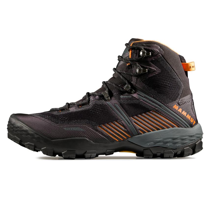Mammut Ducan Comfortable Breathable Shock Absorbing Non-Slip High-Top Hiking Shoes Men hiking shoes Black Orange 3030-05040