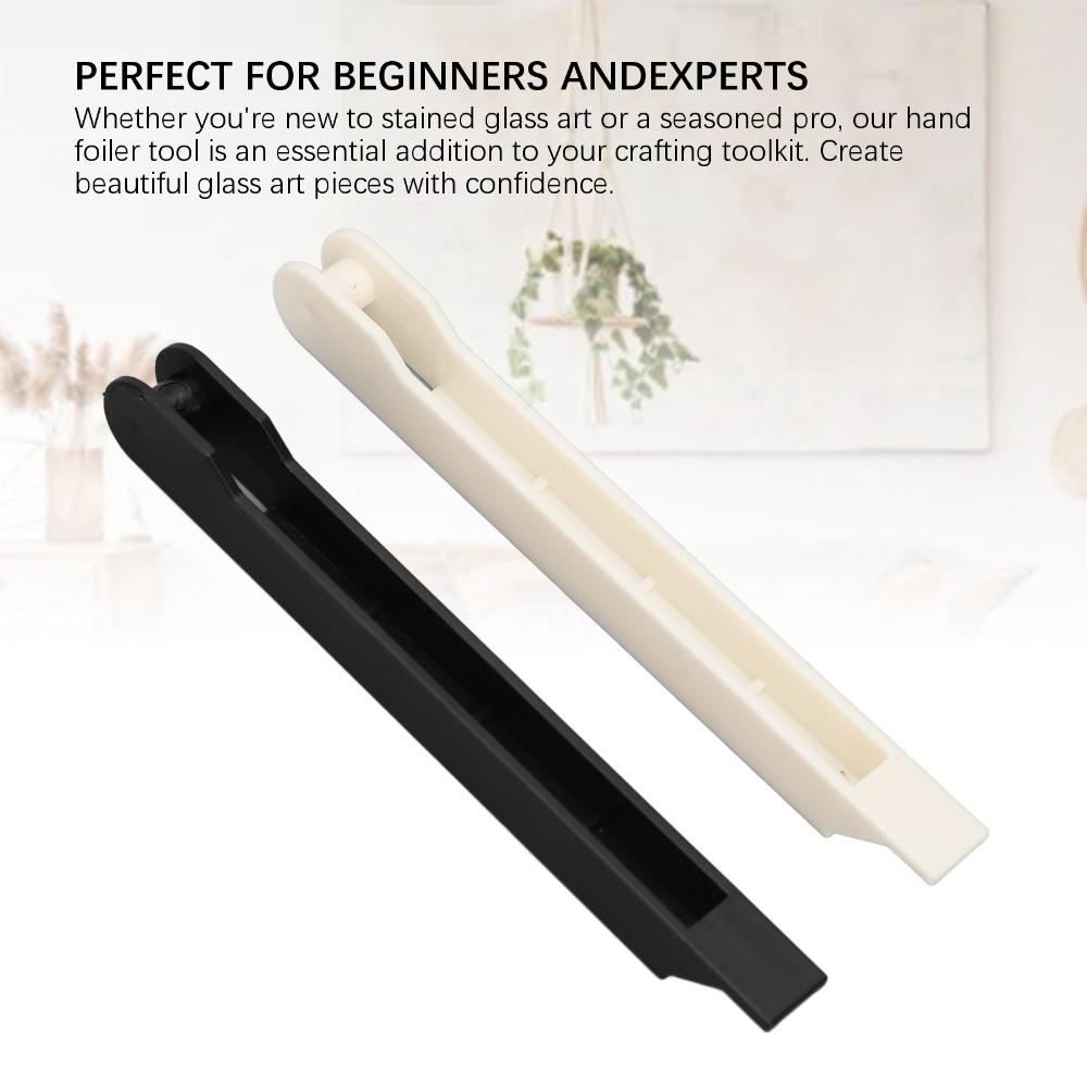 2Pcs Versatile White + Black Glass Craft Tool ABS Durable Stained Glass Accessory Practical DIY Craft Tool Handmade Craft