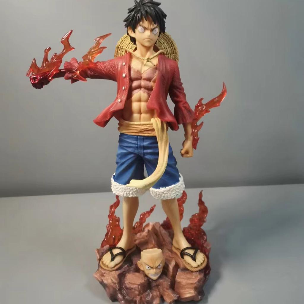 One Piece Luffy Figurine Monkey D Luffy Action Figures A Taste of Straw Anime Double Headed PVC Model Collection Toys Gift