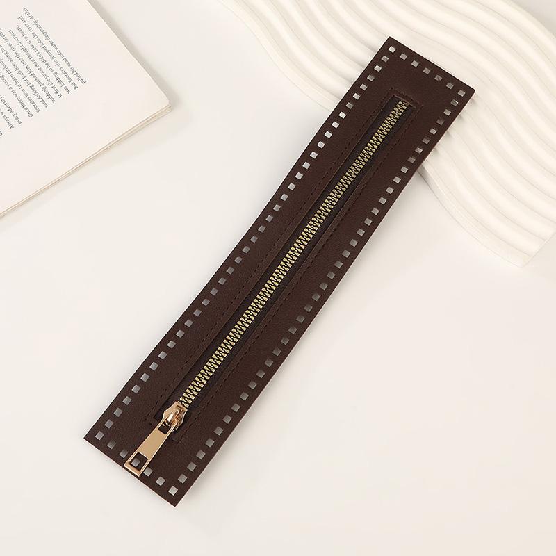 1PC PU 27cm Craft Supplies High Quality Double Sided for DIY Bags Leather Zipper Solid Zipper Sewing Accessories