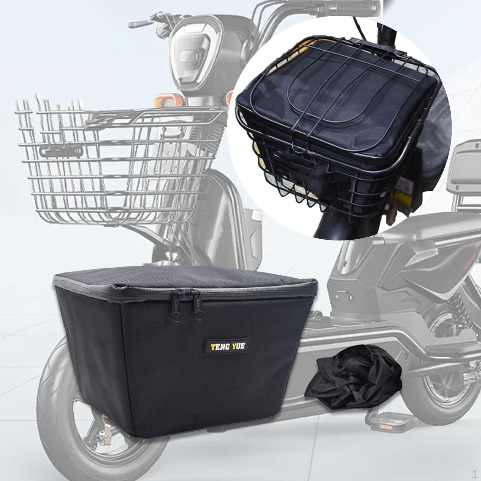 

Внутренняя сумка для корзины, Велосипедная передняя черная, Водонепроницаемая, Защита от солнца, Практичная в дождь 27cmx29cmx19cm_Without Handle