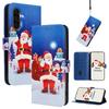 Für Samsung Galaxy A36 5G/Galaxy A56 5G Brieftasche Hülle Weihnachtsmuster Druck Leder Handyhülle mit Umhängeband