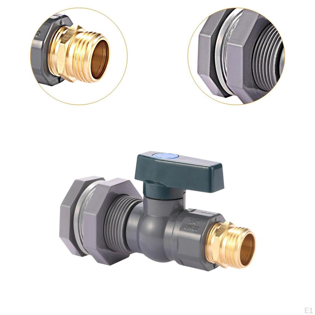 Water Barrel PVC Garden Diverter Kit Faucet with Rain Valve 3/4" Bulkhead