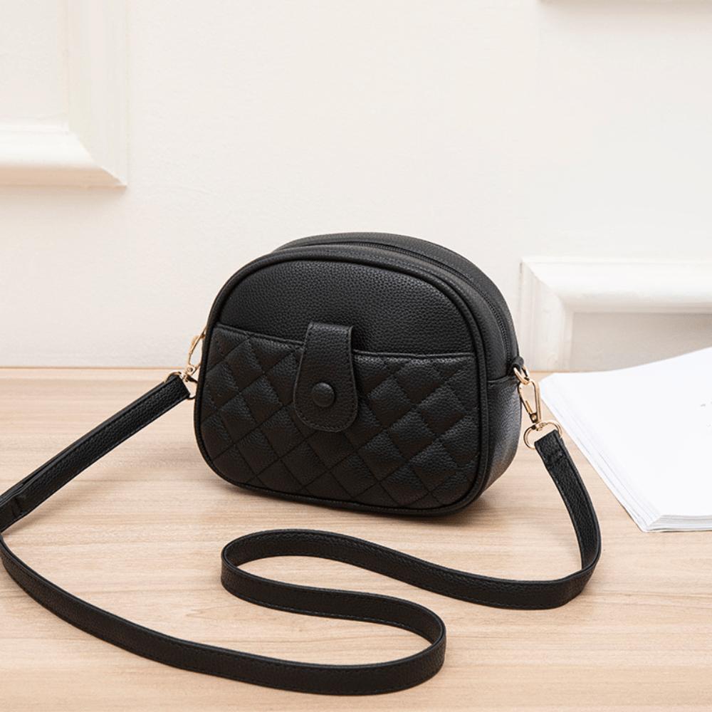 New Fashionable Embroidered Solid Color Small Square Bag For Women, Practical, Versatile Commuter Crossbody Shoulder Ladies' Bag