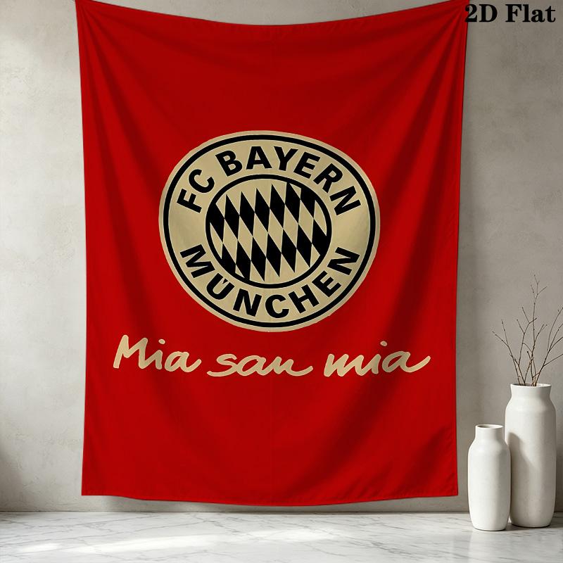 Fc Bayern Munich Wall Tapestry Aesthetic Wall Hanging Printed Fabric Blanket Decorative Tapestries For Bedroom Living Room Home Decor