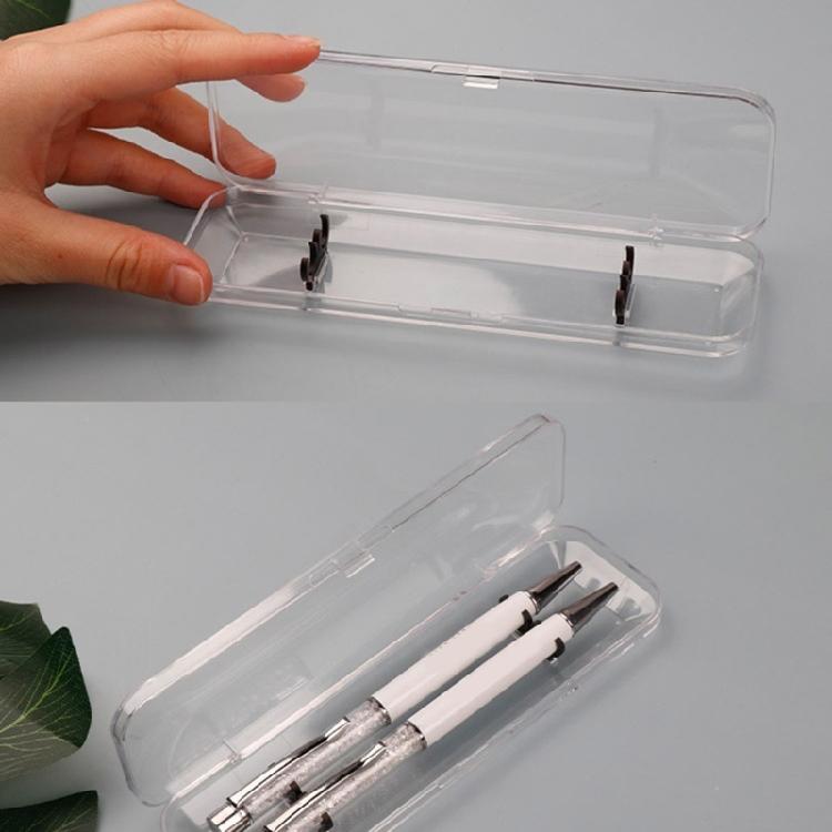 NonToxic Clear School Organizers Double Support Box Solid Construction For Safely Storing Pen Erasers And Art Supplies