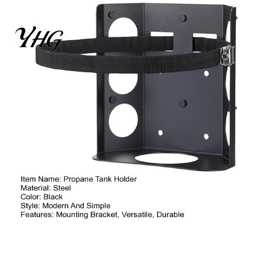 Propane Tank Mount Mounting Bracket, Adjustable Stainless Steel Strap Design, Heavy Duty Camping Gas Bottle Support Rust Resistant Holder for Outdoor