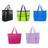 Beach Toy Storage Bag Grid Beach Bag Large Capacity Shoulder Bag Sand Toy Bag Multi-Pocket Handbags Fashion Vacation Bag
