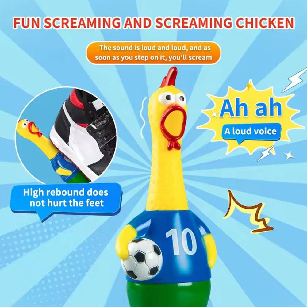 Screaming Chicken Dog Toy Funny Sound Toy Soccer Style Stress Relief Venting Novelty Gift Pet Toy