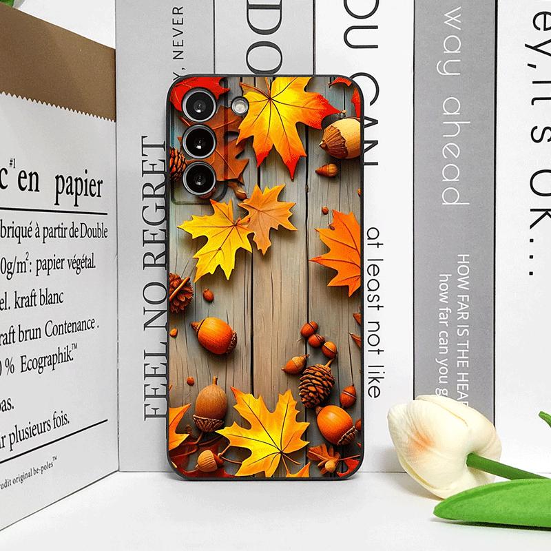 Vintage Autumn Fall Maple Leaf Pattern Phone Case for Samsung Galaxy A56 A14 A55 A16 A54 A36 A53 A52 A51 A50 5G Soft Cover Shell