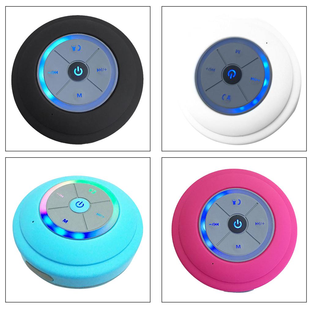 LED Waterproof Bluetooth Wireless Speaker Subwoofer Shower+Suction Cup
