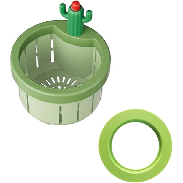 Нажимной автоматический слив кактуса, сетка для слива кухонной раковины, забавная сетка-фильтр в виде кактуса, легко промываемая подъемная корзина, многофункциональный