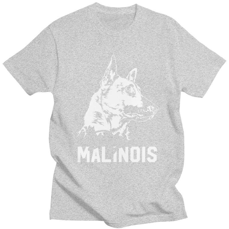 Custom Male Belgian Malinois Dog T Shirts Short Sleeves Cotton Tshirt Casual Mechelaar Shepherd Dog Tee Slim Fit Clothes