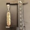 Used Feather Indian Jewelry Sterling Silver 12KG.F Gold