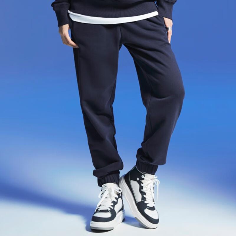 New MLB Knitted Sweatpants Unisex Navy Blue 3APTI0126-50NYD