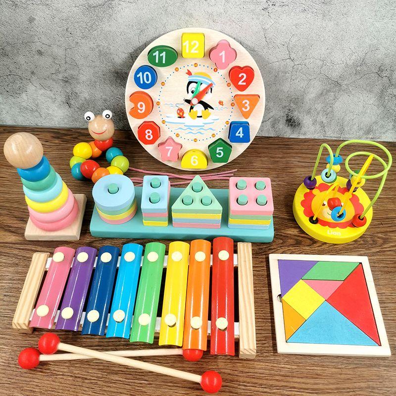 Intellectual Baby and Child Toys1-2-3One-Year-Old Boy and Girl One-Year-Old Baby Eight Tone Percussion Piano Music Enlightening Early